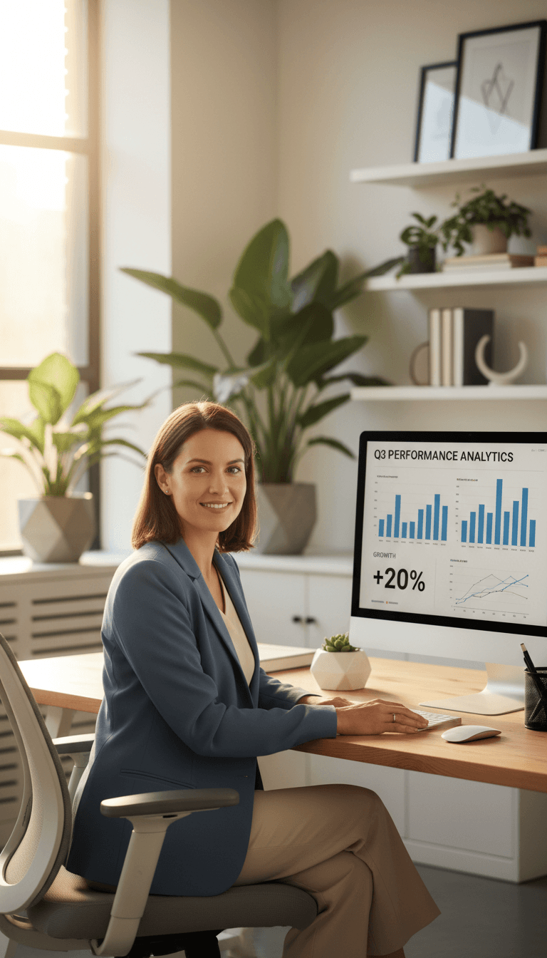 Business professional communicating directly about IT solutions