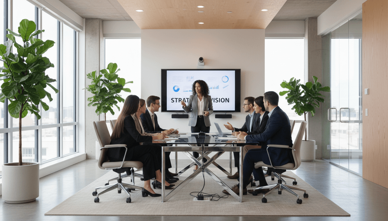 Team planning business continuity strategy
